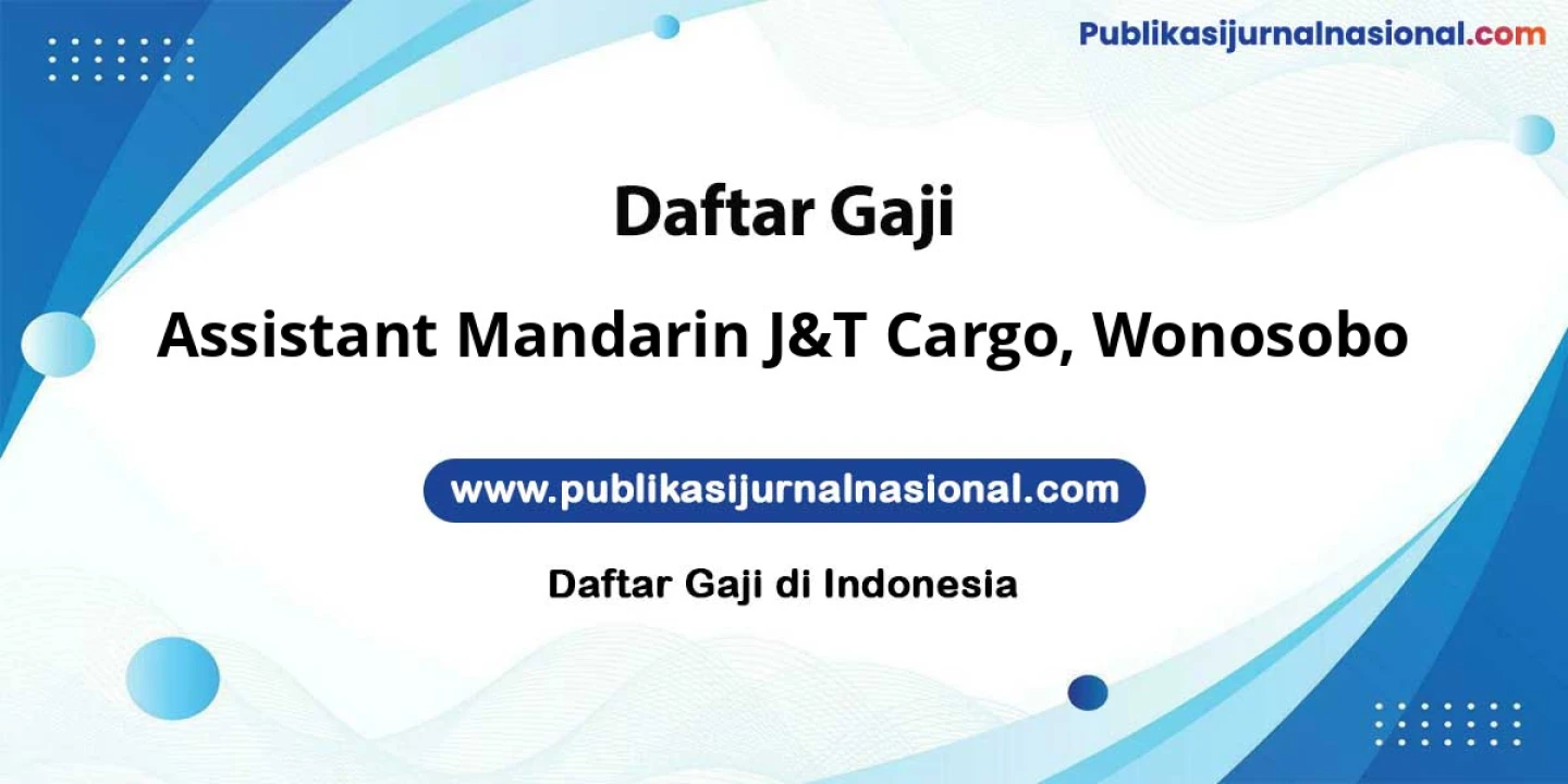 Lowongan Kerja Assistant Mandarin J&T Cargo di Wonosobo
