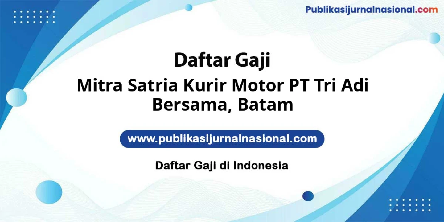 Lowongan Kerja Mitra Satria Kurir Motor PT Tri Adi Bersama di Batam